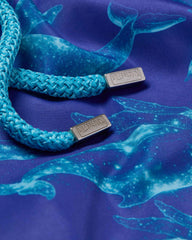 Long Ultra-Light and Packable Swim Trunks Sparkling Whales - Blue Versailles / Vilebrequin On sale