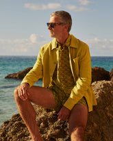 Linen Overshirt Solid - Green Wormwood / Vilebrequin On sale