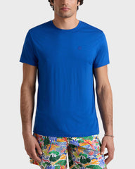 Wool T-shirt Solid - Sea blue / Vilebrequin Outlet