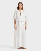 Jacquard Silk Crêpe Kimono - White / Vilebrequin Sale