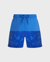 Boys Swim Trunks Water-reactive Bubble Turtles 3D - Blue Earthenware / Vilebrequin Online