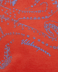 Boys Organic Cotton T-shirt Octopus - Poppy red / Vilebrequin For sale
