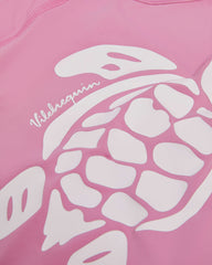 Girls Long Sleeves Rashguard Solid - Pink Boudoir / Vilebrequin Outlet