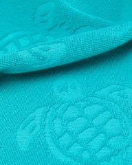 Beach Fouta in Organic Cotton Turtles Jacquard | Beach Towel Vilebrequin STHU1201 / Vilebrequin US