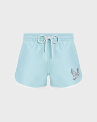 Swim Trunks Dove Placed Embroidery - VBQ x 3.PARADIS - Frosted blue / Vilebrequin Outlet