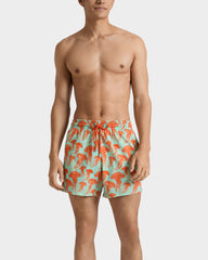 Stretch Short Swim Trunks Jellyfish Dance - Green Caribbean / Vilebrequin Online