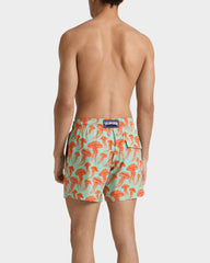 Stretch Short Swim Trunks Jellyfish Dance - Green Caribbean / Vilebrequin Online