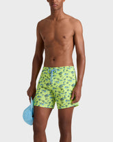 Ultra-light and packable Swim Trunks Fishies Drawing - Neon yellow / Vilebrequin Sale