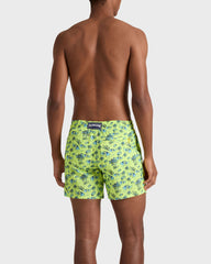 Ultra-light and packable Swim Trunks Fishies Drawing - Neon yellow / Vilebrequin Sale