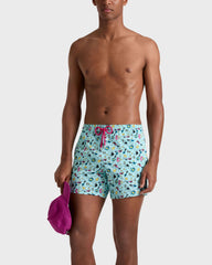 Stretch Short Swim Trunks Aquatic Carnival - Blue Oxygene / Vilebrequin On sale
