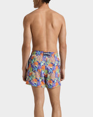 Stretch Short Swim Trunks Aquatic Life - Blue Versailles / Vilebrequin Outlet