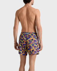 Ultra-light and packable Swim Trunks Sunflowers - Blue Versailles / Vilebrequin US