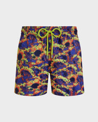 Ultra-light and packable Swim Trunks Sunflowers - Blue Versailles / Vilebrequin US