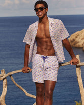 Swim Trunks Micro Ronde des Tortues - White / Vilebrequin On sale