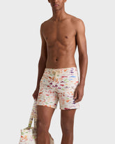 Swim Trunks Pescador - VBQ x Fabrice Hyber - White Papier / Vilebrequin For sale