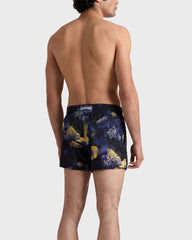 Short Stretch Swim Trunks Coral Reef - Black / Vilebrequin Outlet