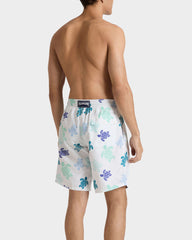 Long Swim Trunks Tortues Multicolores - White / Vilebrequin On sale