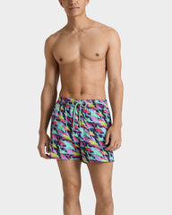Stretch Short Swim Trunks Whales Offset - Blue Navy / Vilebrequin New
