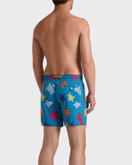 Embroidered Swim Trunks Ronde des Tortues - Limited Edition - Blue Calanque / Vilebrequin For sale