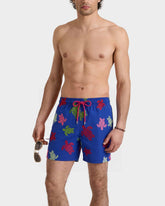 Swim Shorts Embroidered Tortue Multicolore - Blue Marrakech / Vilebrequin Discount