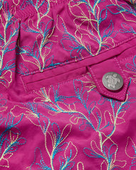Embroidered Swim Trunks X-Ray Seaweed - Limited Edition - Red Crimson purple / Vilebrequin Online