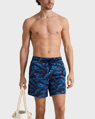 Swim Trunks Sparkling Whales - Blue Navy / Vilebrequin On sale