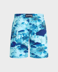 Long Stretch Swim Trunks Coral Reef - Blue Oxygene / Vilebrequin US