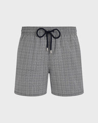 Ultrafine Wool Swim Trunks Prince of Wales Check - Blue Navy / Vilebrequin US