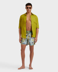 Silk Swim Shorts Blurred Nymphea - Green Macaroon / Vilebrequin On sale