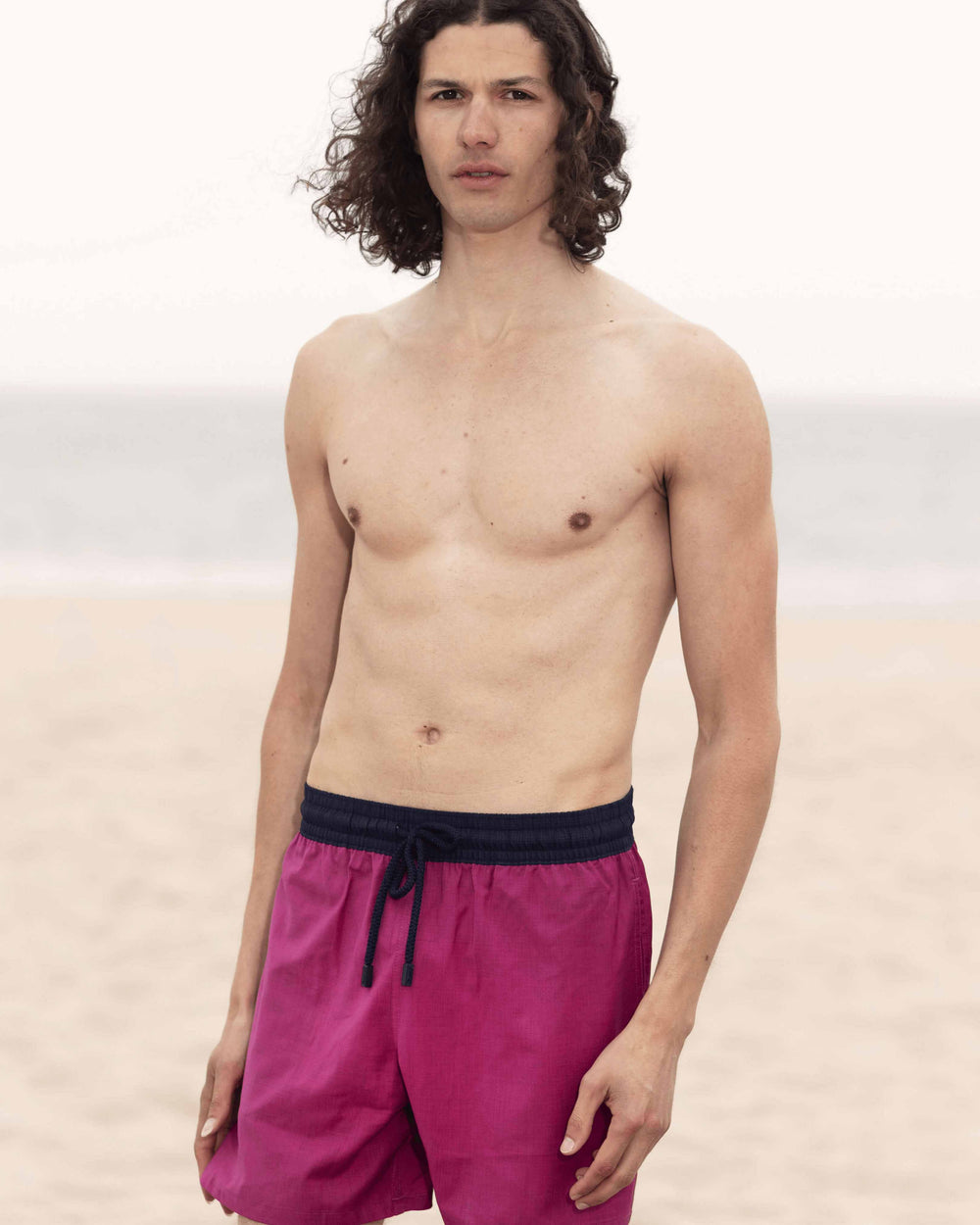 Wool Swim Shorts - Red Crimson purple Site | MGUU3L51 / Vilebrequin US