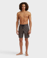Long Stretch Swim Shorts Turtles Chain - Blue Navy / Vilebrequin US