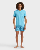 Cotton Pique Polo Shirt Solid - Blue topaz / Vilebrequin Outlet