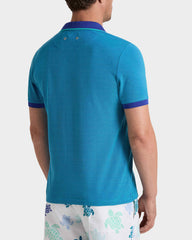 Cotton Polo Shirt Solid - Blue Marrakech / Vilebrequin Online