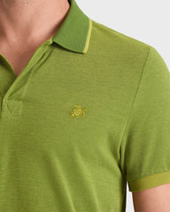 Cotton Polo Shirt Solid - Green Militaire / Vilebrequin Outlet