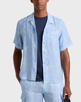 Linen Bowling Shirt Bubble 3D - Blue Cloudy / Vilebrequin New