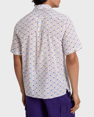 Organic Cotton Bowling Shirt Micro Ronde des Tortues - White / Vilebrequin For sale