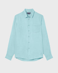 Linen Shirt Solid - Blue Oxygene / Vilebrequin New