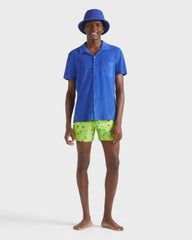 Cotton Bowling Shirt Solid - Blue Marrakech Shirt / Vilebrequin On sale