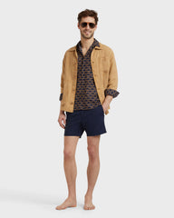 Cotton Voile Shirt Turtles Chains - Blue Navy / Vilebrequin Sale