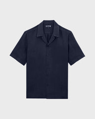 Linen Shirt Solid - Blue Navy Website | RBSDU102 / Vilebrequin Discount
