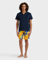 Cotton Bowling Shirt Solid - Blue Navy Shirt / Vilebrequin New
