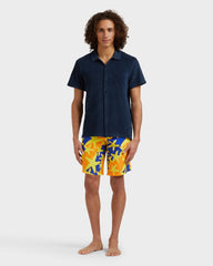 Cotton Bowling Shirt Solid - Blue Navy Shirt / Vilebrequin New