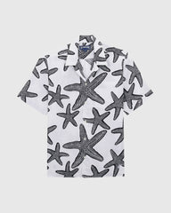 Linen Bowling Shirt Starlettes - White / Vilebrequin Sale