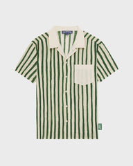 Linen Bowling Shirt HS Stripes - Vilebrequin x Highsnobiety - Green Garden Website | HARZ3U50 / Vilebrequin Sale