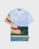 Linen Bowling Shirt 360 Landscape - Vilebrequin x Highsnobiety - Blue Chambray Website | HARZ3U51 / Vilebrequin For sale