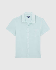 Cotton Bowling Shirt Solid - Blue Pacific Shirt / Vilebrequin New