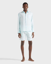 Linen Shirt Natural dye - Blue Pacific / Vilebrequin Discount