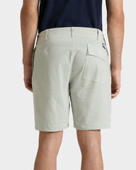 Stretch Cotton Bermuda Shorts Seersuckers Stripes - Green Khaki / Vilebrequin Outlet