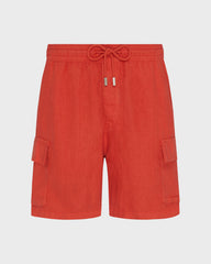 Linen Bermuda Shorts Cargo Pockets | Site Vilebrequin | BAIU3U01 / Vilebrequin For sale