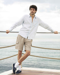 Linen Bermuda Shorts Cargo Pockets | Site Vilebrequin | BAIU3U01 / Vilebrequin Sale